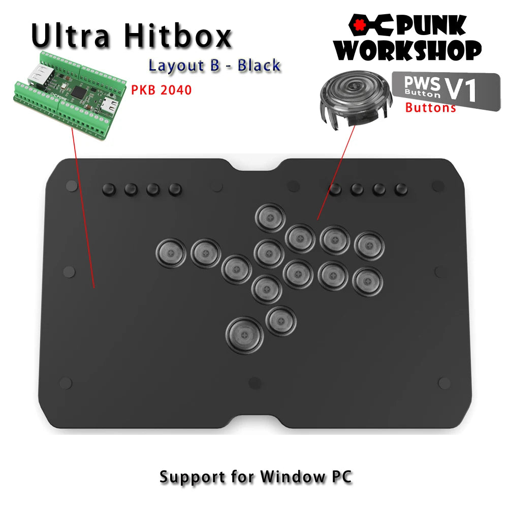 Punk Workshop ULTRA BOX Leverless Hitbox Controller for Switch/PC