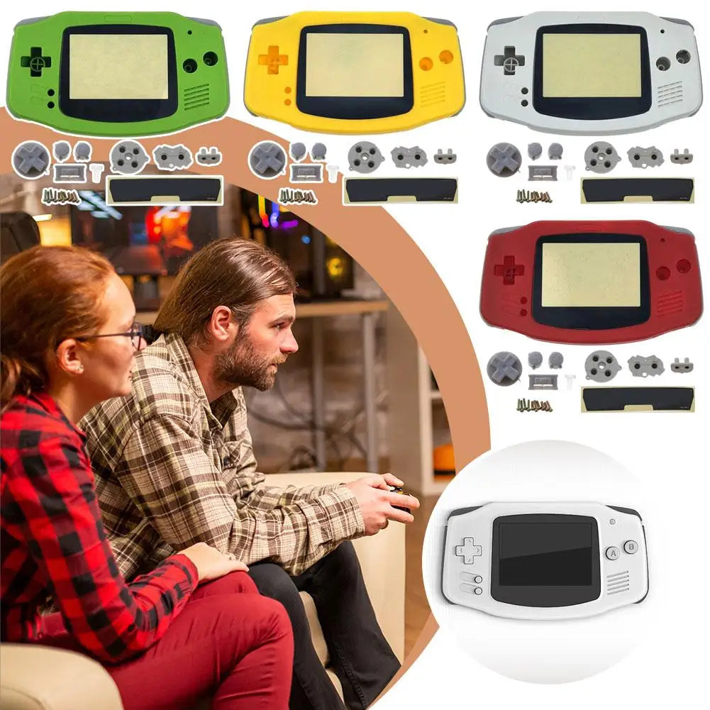 Replacement Full Housing Shell Kit DIY Casing Clear Replacement Shell Full Housing Cover with Buttons Custom For Game Boy GBA