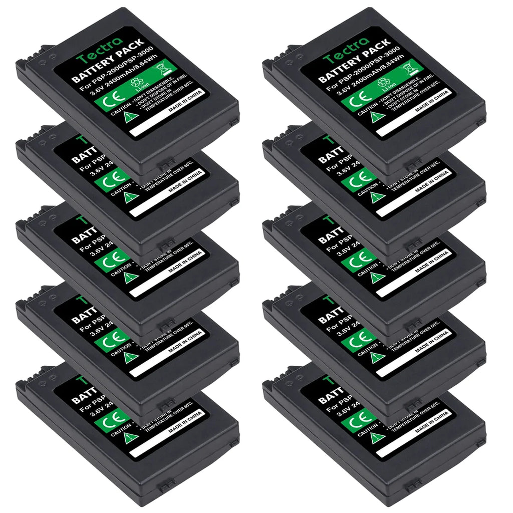 10Pcs 2400mAh 3.6V Replacement PSP-3000 Battery for Sony PSP-2000 PSP-3002 PSP-S110 Gamepad For PlayStation Portable Controller