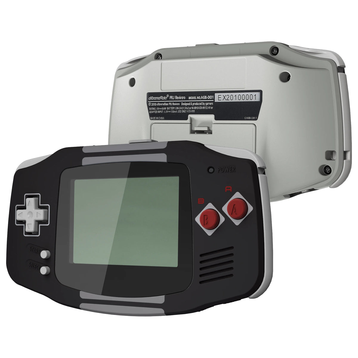 eXtremeRate IPS Ready Upgraded Replacement Shell Full Housing Cover Buttons for Gameboy Advance - Classics NES Style