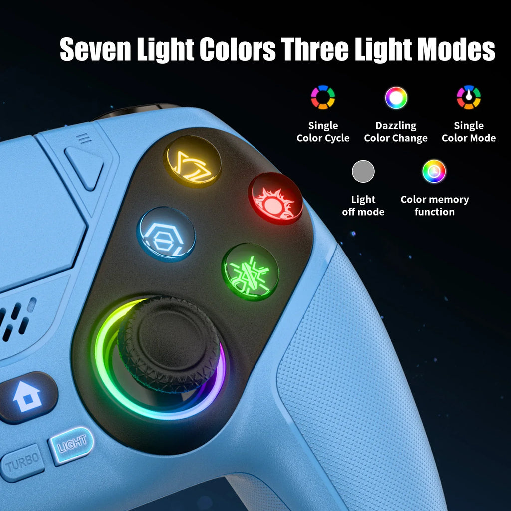 Controller for PS5 Pro/Slim, Hall Effect Triggers, RGB, Turbo