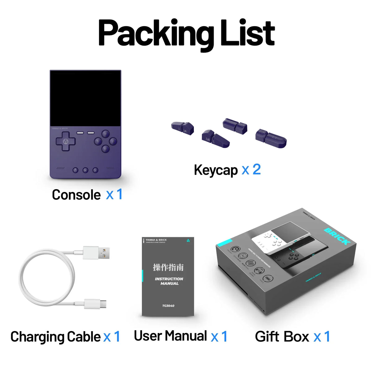 Trimui Brick Handheld Game Console 3.2-Inch IPS Linux Allwinner