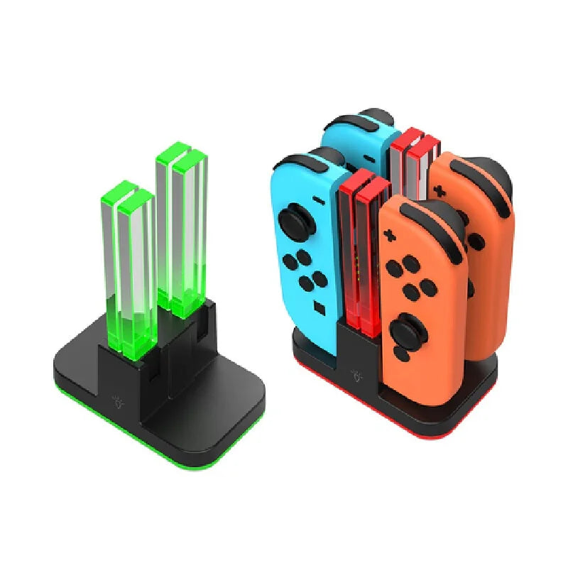 Switch Game Accessories Joy Con Charging Dock For Switch Oled Rgb Light 4 Slots Fast Charging Stand Holder With Led Indicator