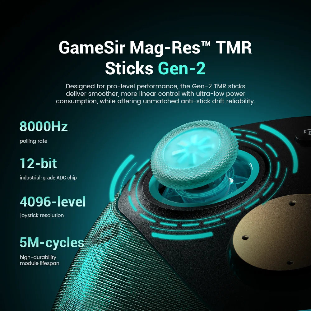 GameSir G7 Pro 8K Aimlabs Edition Hall Effect Wireless Controller for Nintendo Switch 2, Wireless Gamepad with Charging Station