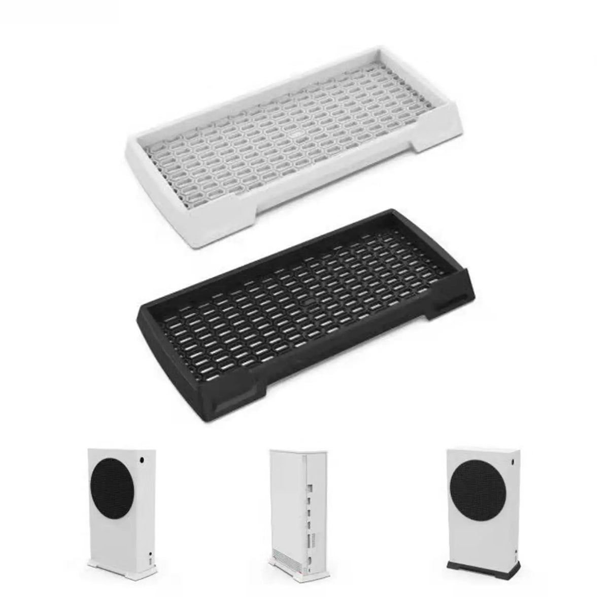 Xbox Series S Vertical Stand with Cooling Fan and Disc Rack