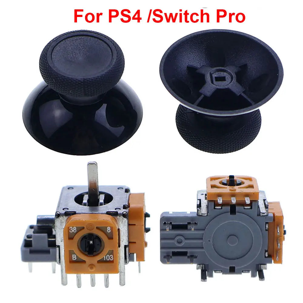 For PS2 PS3 PS4 Pro PS5 3D Analog Joystick Sensor Module Replacement For Switch Pro NGC Xbox 360 One Controller Thumb Stick Caps