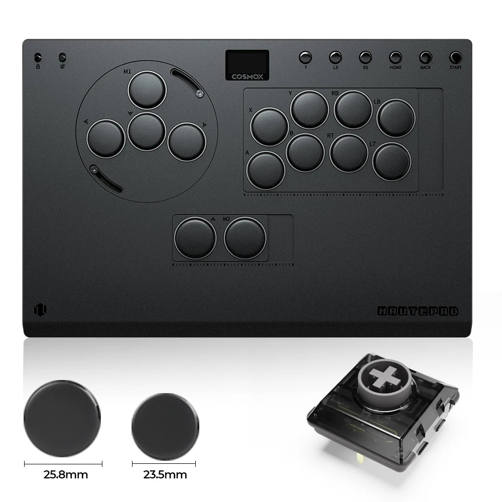 Haute42 Aluminum Alloy Joystick Hitbox Leverless Controller X-Move Stickless Arcade Controller for PC/PS4/PS5 FightStick Arcade