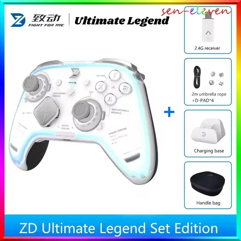 ZD Ultimate Legend Wireless Game Controller 3-Mode 3000+Hz Refresh Rate RGB Custom Switch Compatible with Switch2 PC NS TV Steam