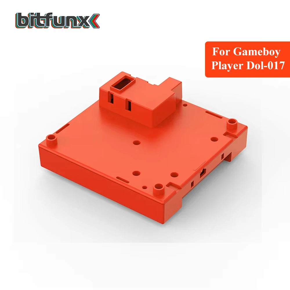 Bitfunx Warm Red NGC Replacement Shell Protective Case GC Game Box for Gamecube DOL001and DOL-101 Game Console