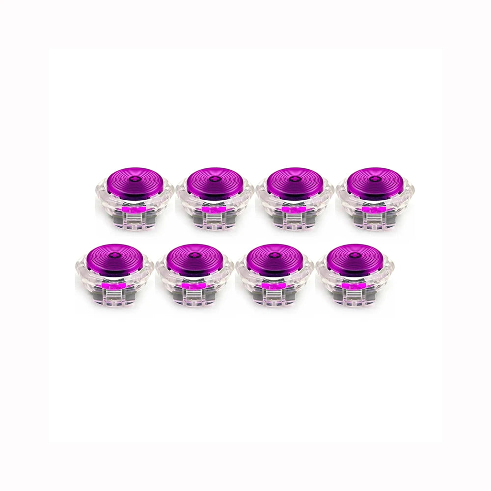 8pcs Sinoarcade Low Profile Mechanical Buttons with Kailh CLICKY POM Switches Hot-swappable  for Arcade Hitbox Snackbox