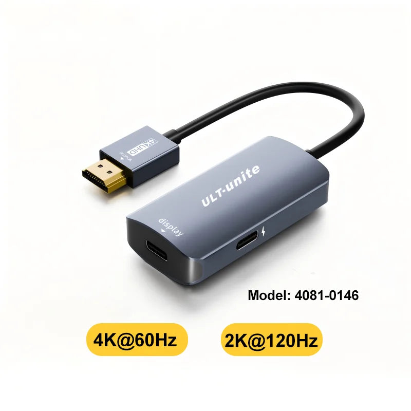 HDMI to USB-C Adapter for Steam Deck, 4K 60Hz, 2K 120Hz