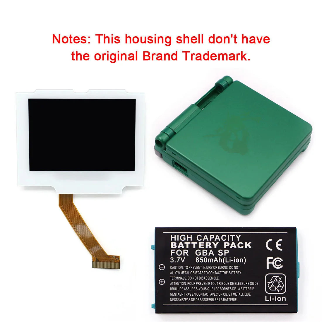 GBA SP V5 3.0 Inch IPS Screen Kit with 3.7V Rechargeable Pack