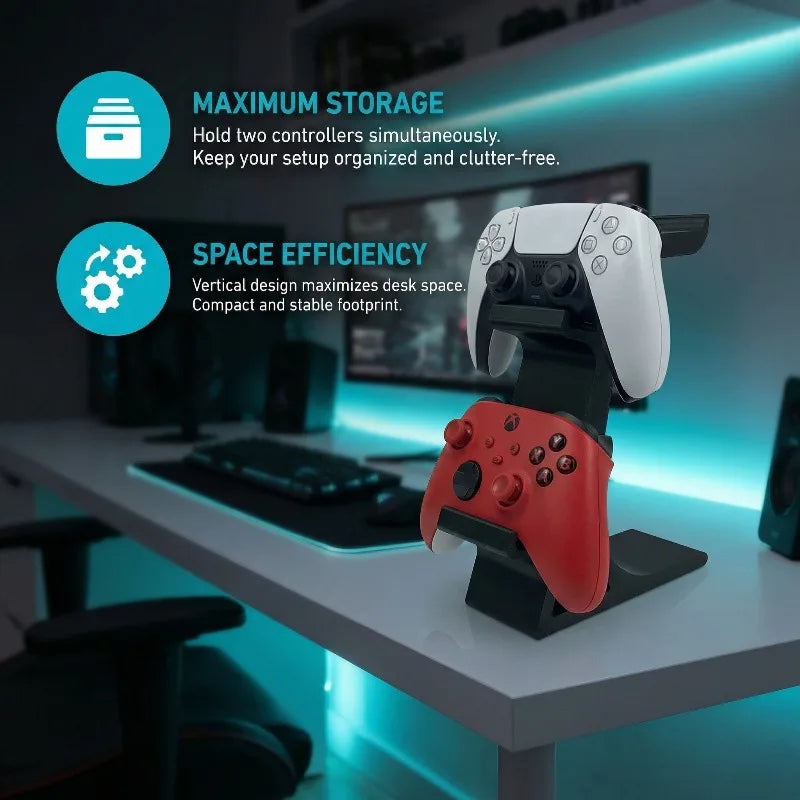Controller and Headphone Stand for PS5, Switch, PC Gamepads