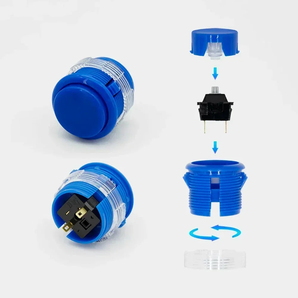 Original Korean CROWN 30mm Silent 203-S Push Button Arcade Cherry Switch DIY Joystick PC PS3 XBOX HITBOX Fighting Tekken Game
