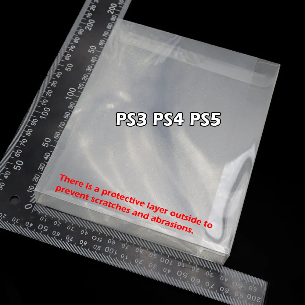 1‑10PCS Clear PET Game Protector Box For PS1 PS2 PS3 PS4 PS5,Display Storage Case For PS1 US JP EU CD Game Cartridge Transparent