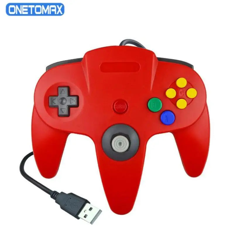 USB Wired N64 Controller Gamepad for PC & Mac, Classic Joystick