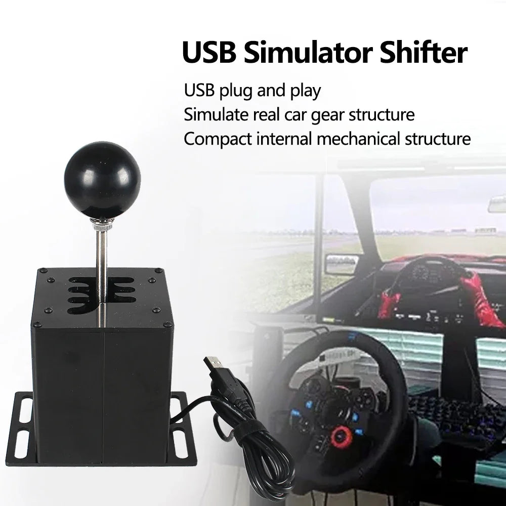 PC USB H Gear Shifter For Logitech G27 G29 G25 G920 For Thrustmaster T300RS/GT Shift Knob For ETS2 Simracing Racing Game