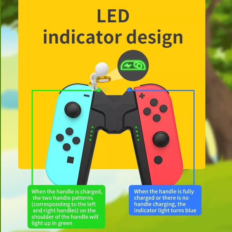 Nintendo Switch Joy-Con Charging Grip with LED Indicator