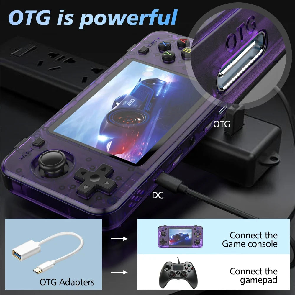 R36H Retro Handheld Game Console 3.5-Inch IPS Open-Source Linux
