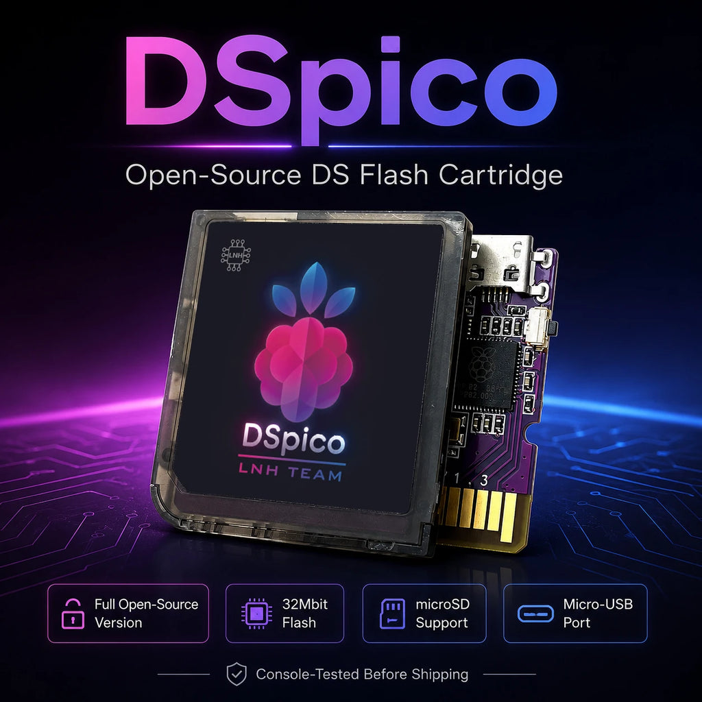 DSpico V1.3 Open-Source Flash Cart 32Mbit RP2040 for NDS/DSi/3DS