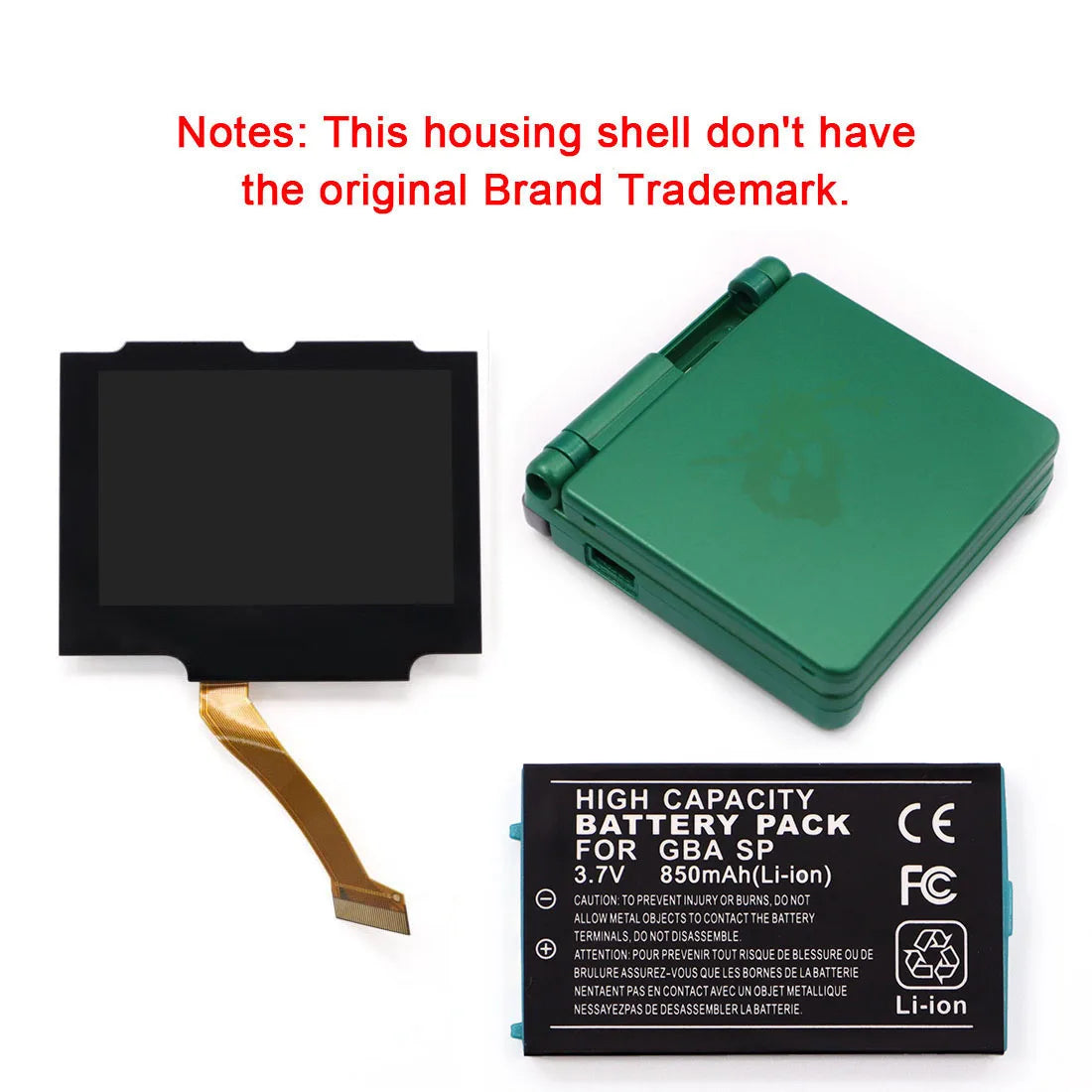 GBA SP V5 3.0 Inch IPS Screen Kit with 3.7V Rechargeable Pack