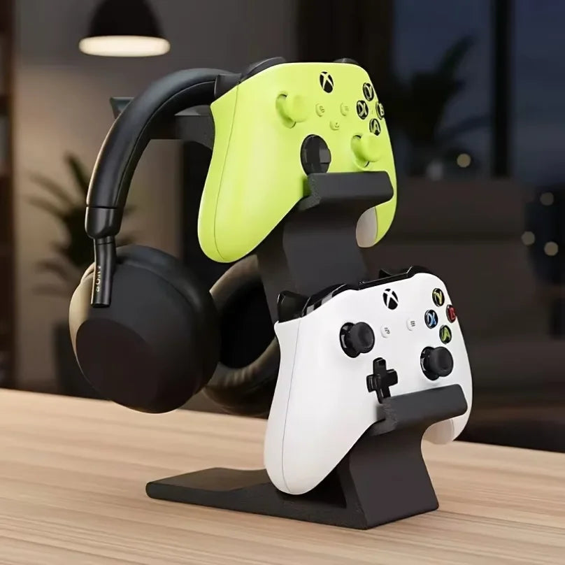 Dual Gamepad and Headphone Stand for Xbox PS5 Switch