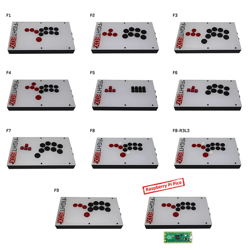 FightBox F1-F9 Sanwa Button Hitbox Arcade Fight Stick for PS4/PC