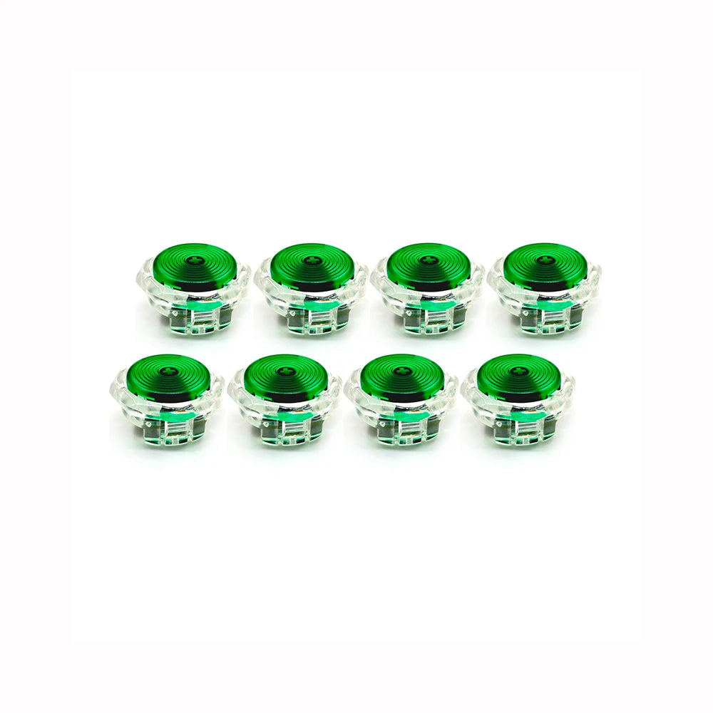 8pcs Sinoarcade Low Profile Mechanical Buttons with Kailh CLICKY POM Switches Hot-swappable  for Arcade Hitbox Snackbox