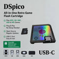 DSpico Flashcart USB-C Black Transparent Shell for DS/DSi/3DS/2DS