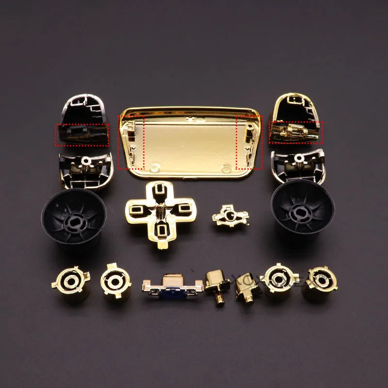 Chrome Button Set for PS5 Controller BDM-020 V2 with D-pad