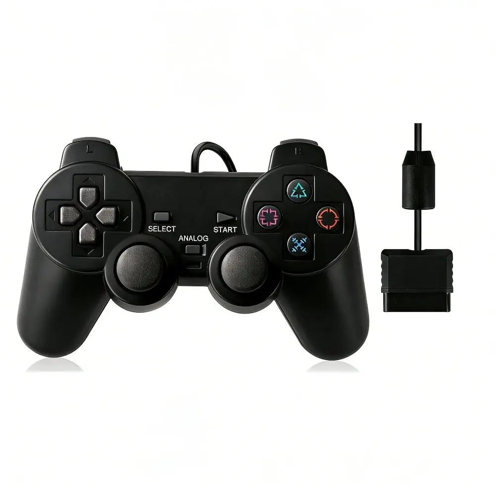 Wired Gamepad Controller for PS1/PS2/PS2 Slim Console Transparent Dual Motor Vibration Joypad Joystick Gaming Accessories