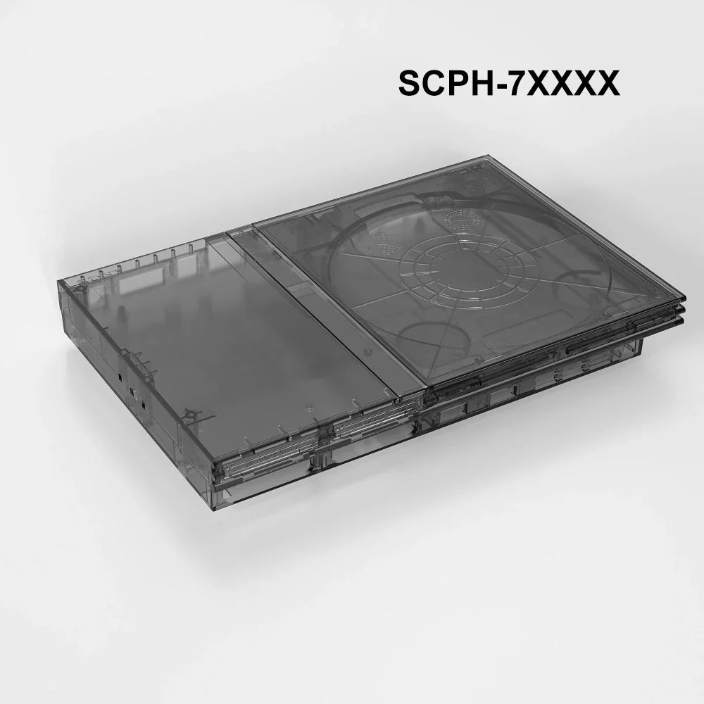 Bitfunx PS2 Slim Transparent Replacement Shell Case 7W 9W