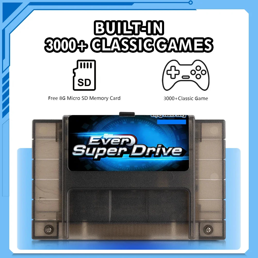 3000 In 1 Game Card With 8GB Micro SD Card Classic Game Cartridge For SNES NTSC PAL Video Game Console For Super Nintendo