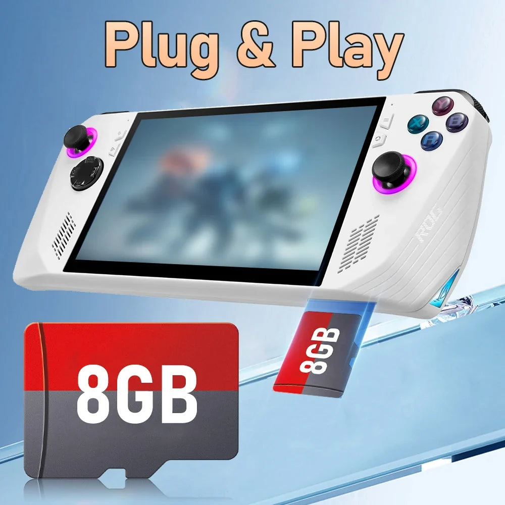8G TF Game Card for ROG Ally & GPD Win 4, 3000+ Games, N64 Emulator