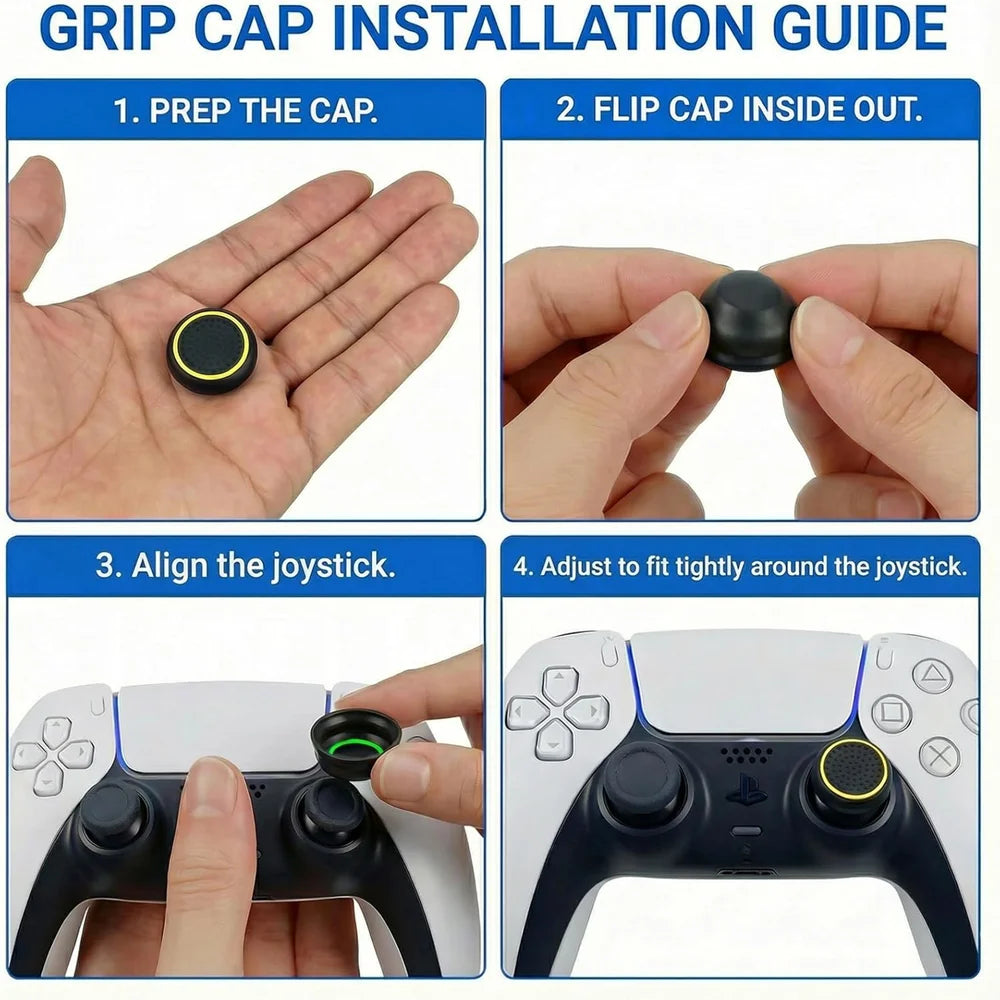 Silicone Thumb Grip Cap for PS4/PS5/PS3/Xbox Controller