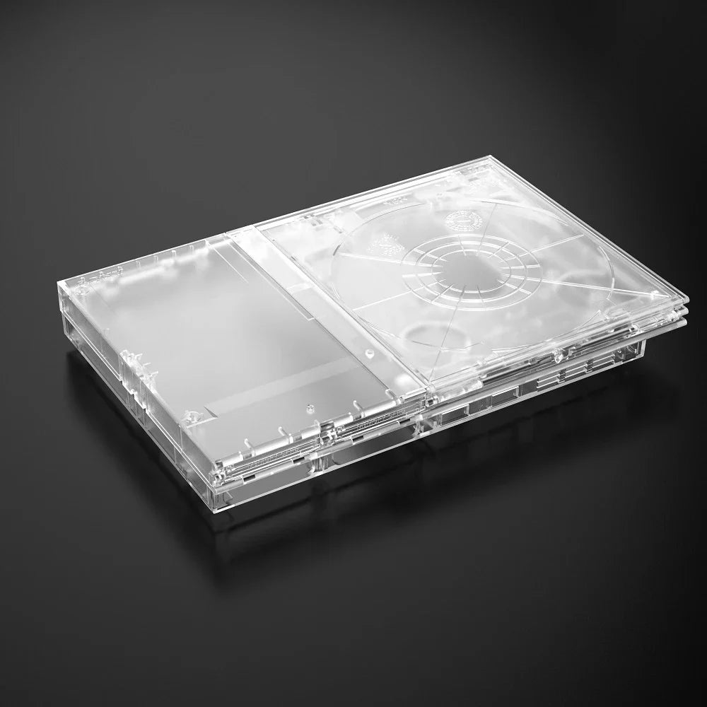 Bitfunx PS2 Slim Transparent Replacement Shell Case 7W 9W