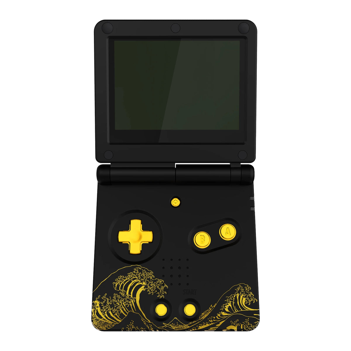 eXtremeRate GBA SP Shell - Golden Great Wave Off Kanagawa, Black