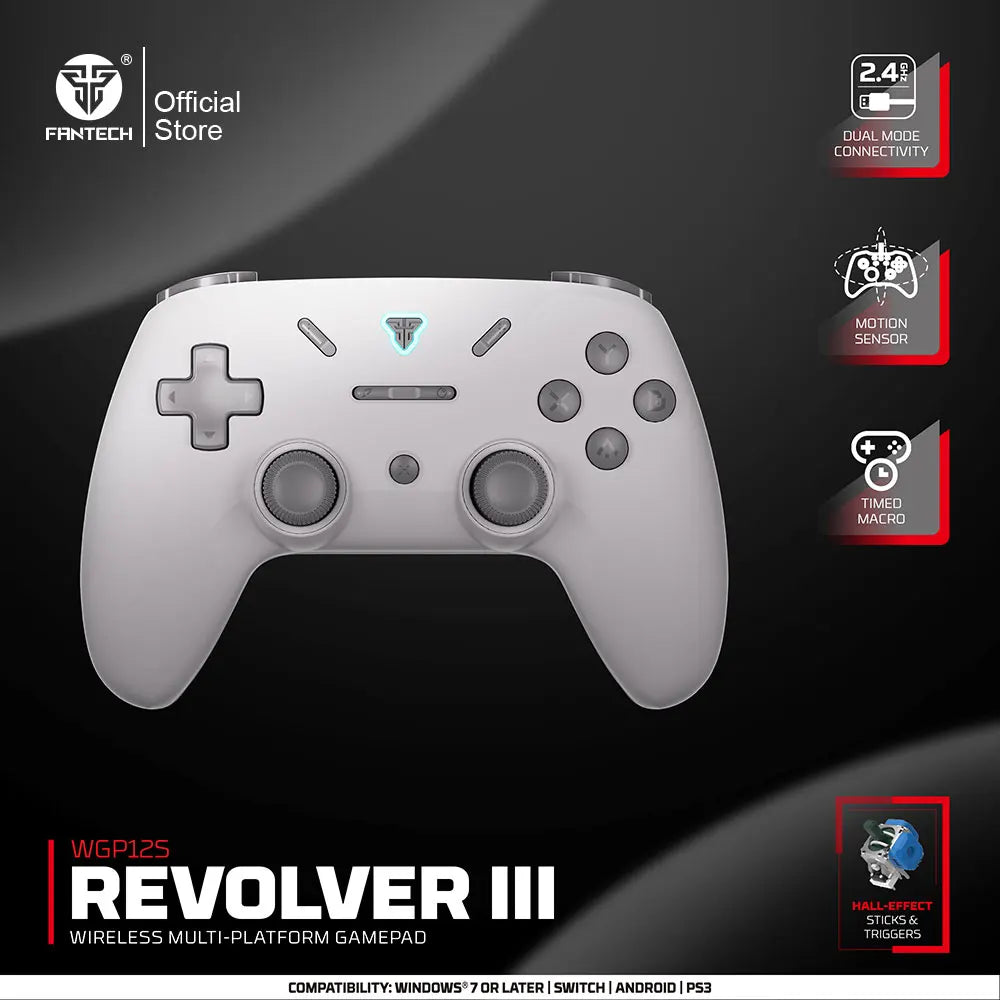 FANTECH REVOLVER III WGP12S Wireless Gamepad, Hall Triggers, PS4