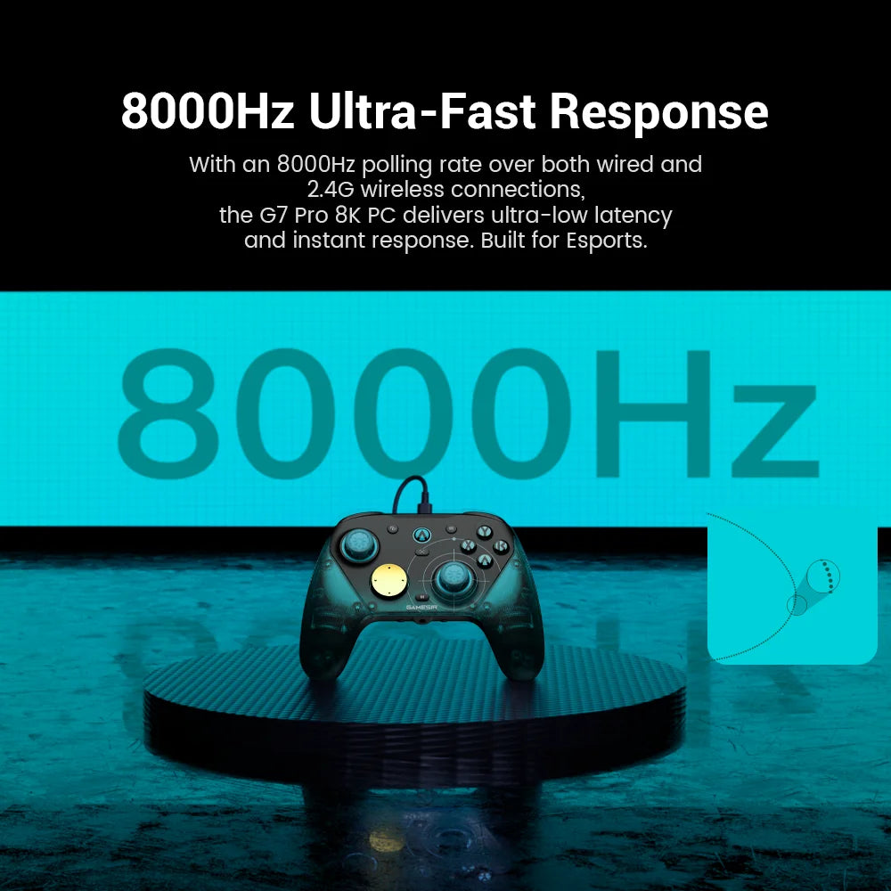 GameSir G7 Pro 8K Aimlabs Edition Hall Effect Wireless Controller for Nintendo Switch 2, Wireless Gamepad with Charging Station