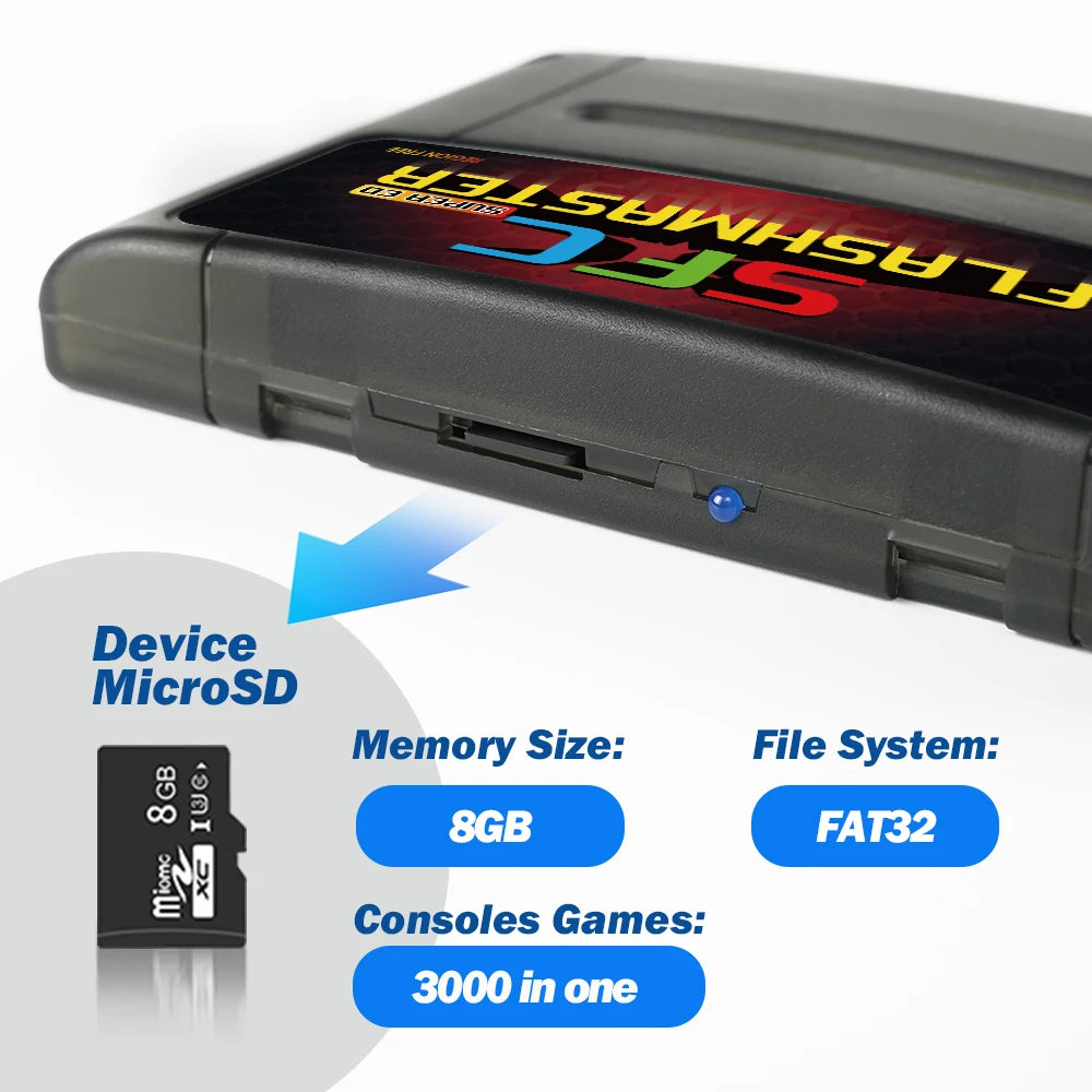 3000 in 1 V1.2 Super Everdrive With 8GB TF Card Game Cartridge For Nintendo SNES SFC Game Console 2026 NEW