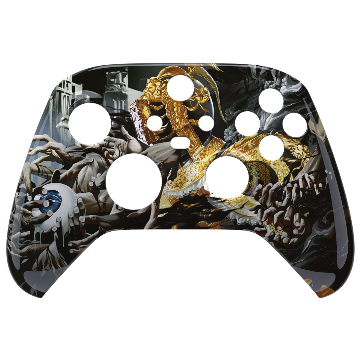 eXtremeRate Custom Pattern Part Faceplate, Soft Touch Grip Front Housing Shell Case for Xbox Series X/S (Xbox Core) Controller