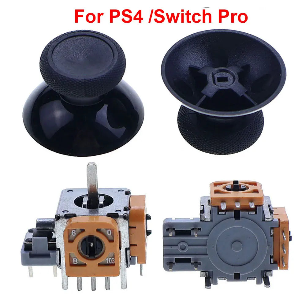 For PS2 PS3 PS4 Pro PS5 3D Analog Joystick Sensor Module Replacement For Switch Pro NGC Xbox 360 One Controller Thumb Stick Caps