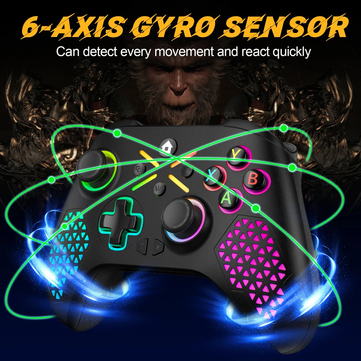 2.4G Wireless Gamepad for Xbox One, Series X/S & PC, RGB Hall