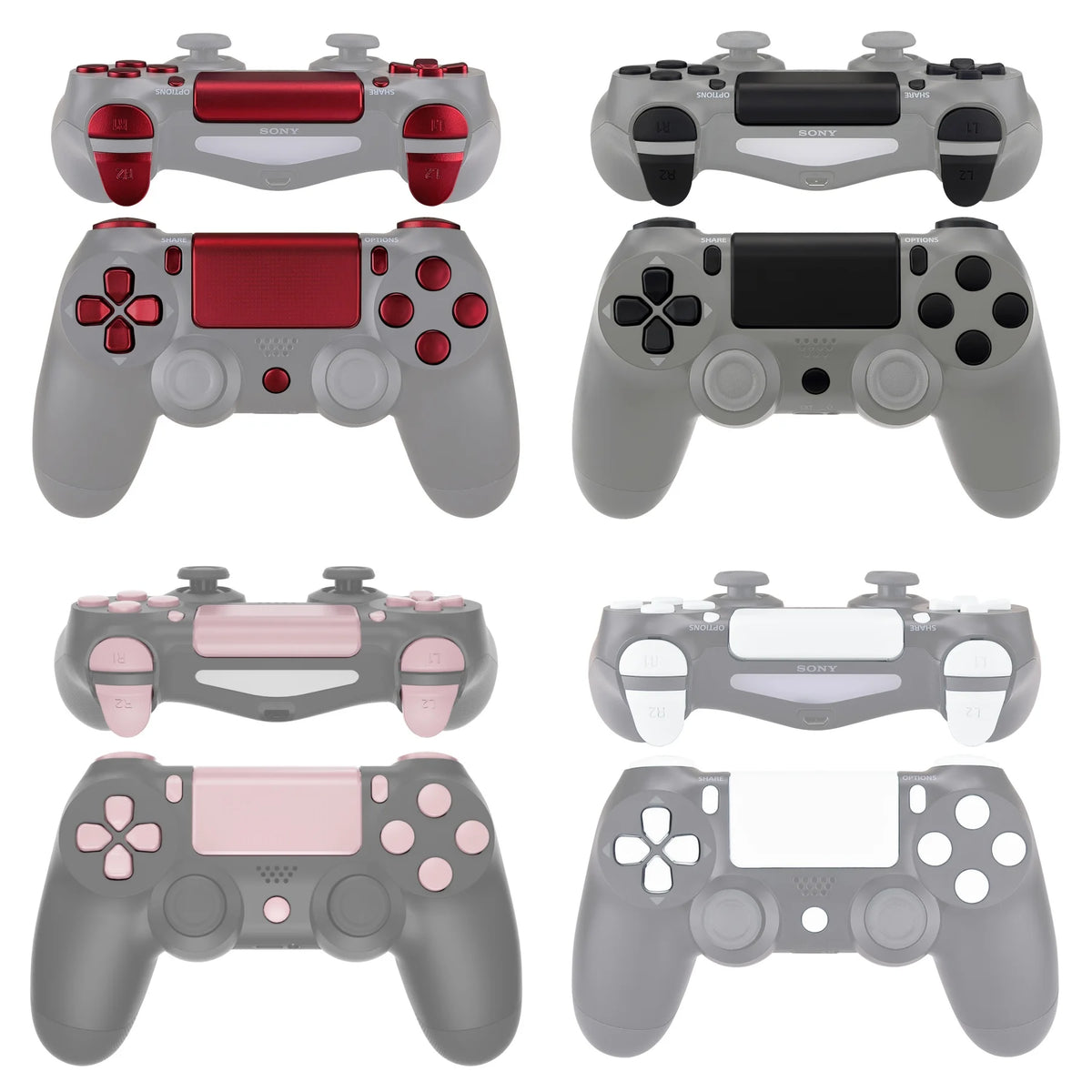 eXtremeRate Full Button Set for PS4 Slim/Pro Controller CUH-ZCT2