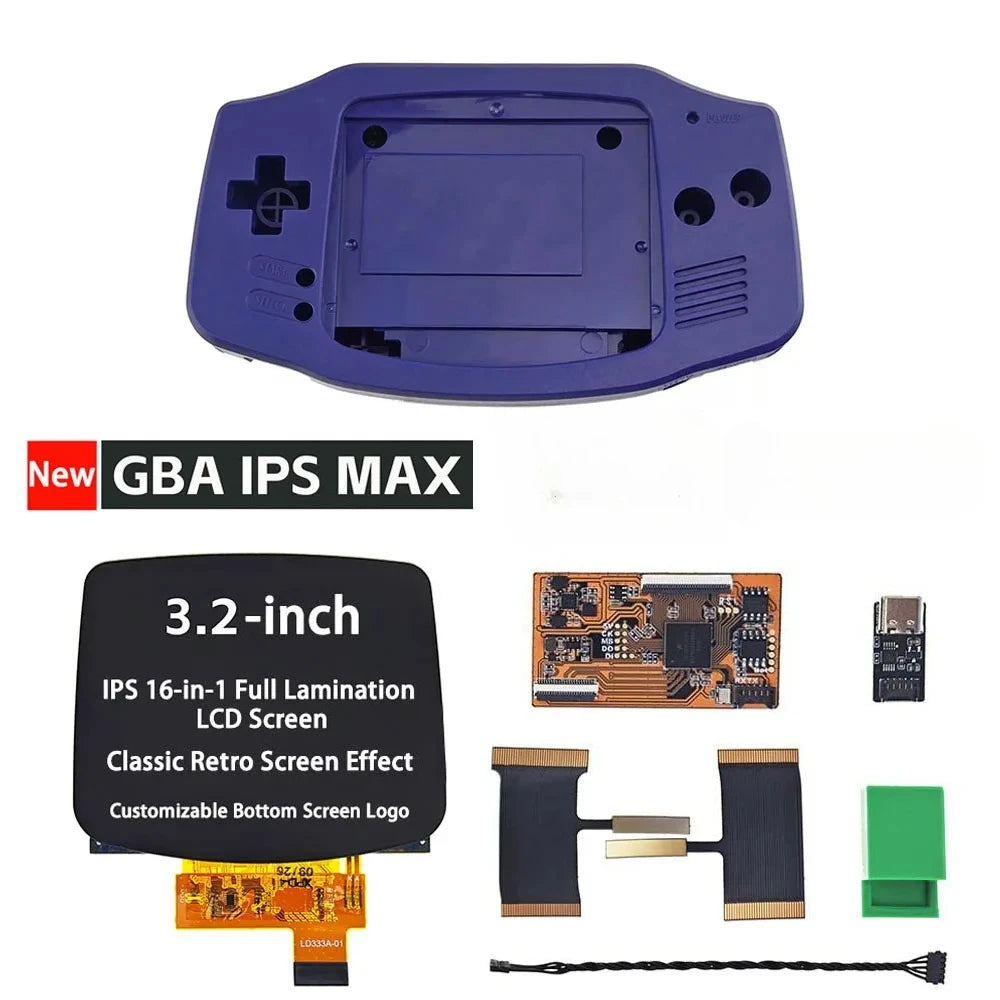 GBA 3.2-Inch IPS LCD Kit, 960x640 with Custom Shell