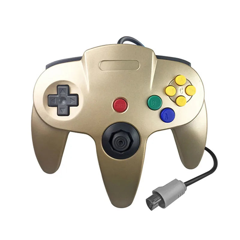 Wired Transparent Controller for N64 Console, Solid Colors