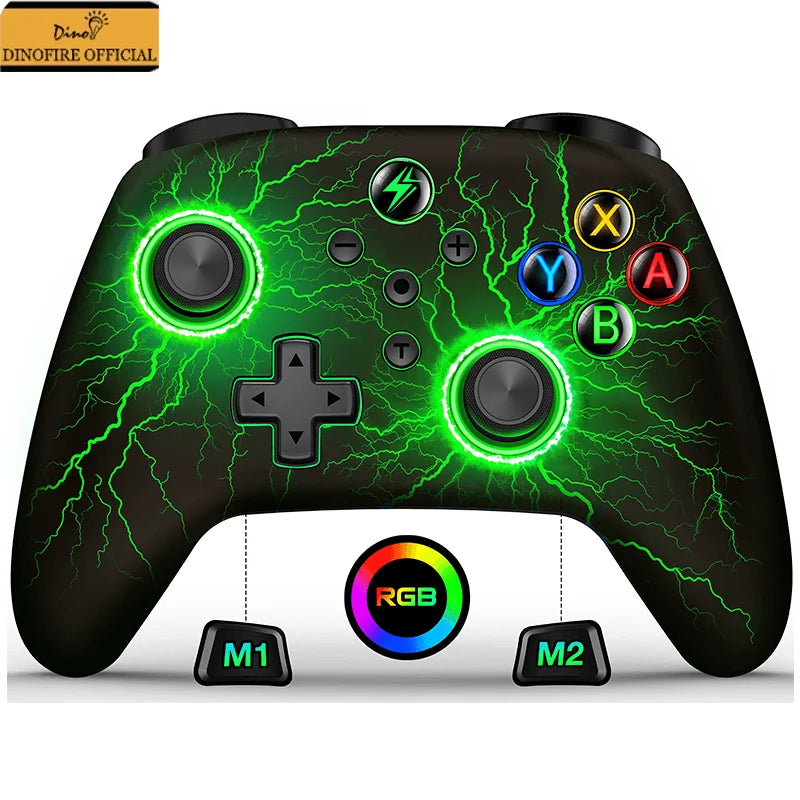 DinoFire Switch OLED Wireless Pro Controller 1000mAh Battery