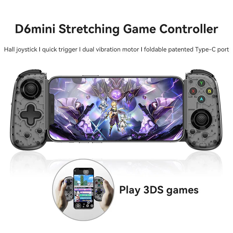 BSP-D6mini Foldable Wireless Controller for Switch, PC, Android