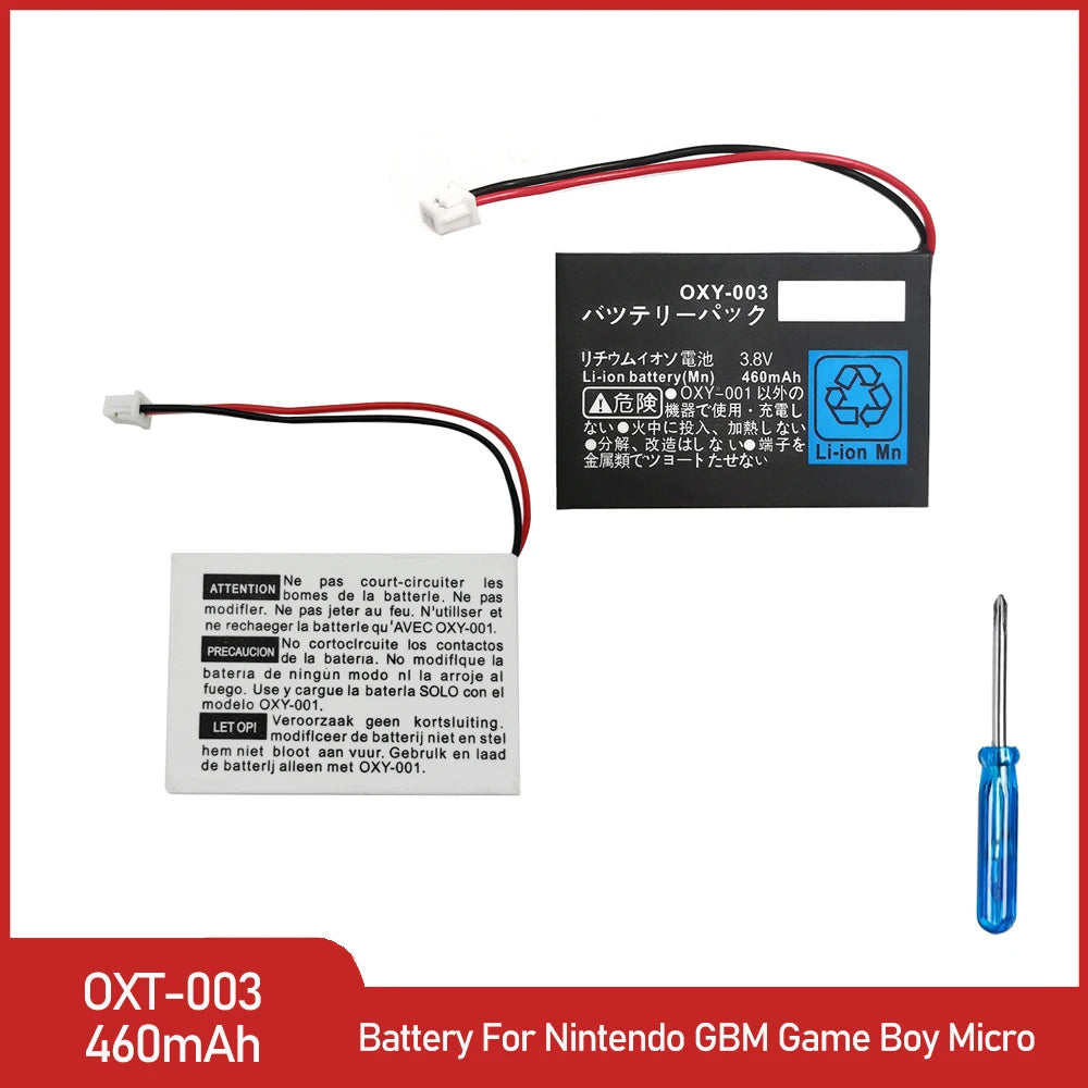 Battery OXY003 460mAh for Nintendo GB Game Boy Micro GBM