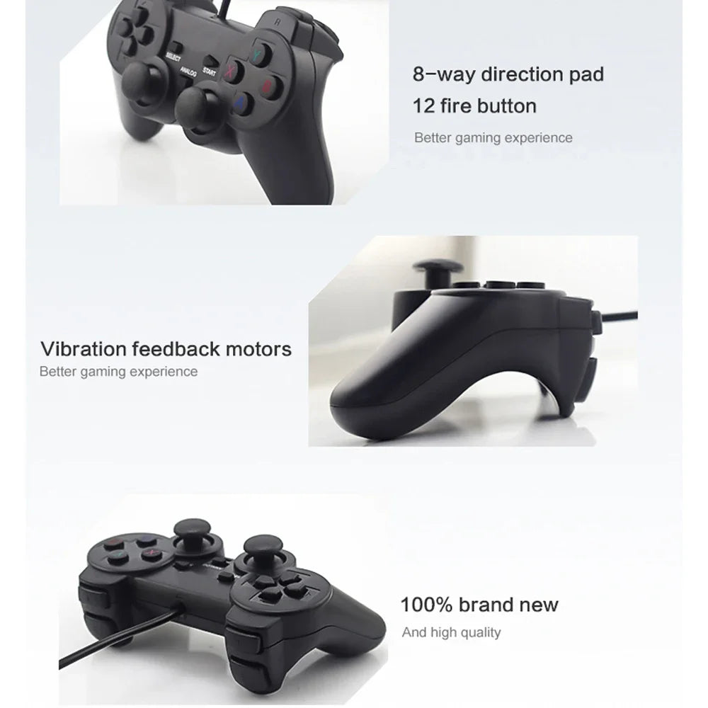 Wired Gamepad Controller for Joystick for Playstation 2 Vibration Shock Joypad Wired USB PC Control WinXP/Win7/Win8/Win10 For PC